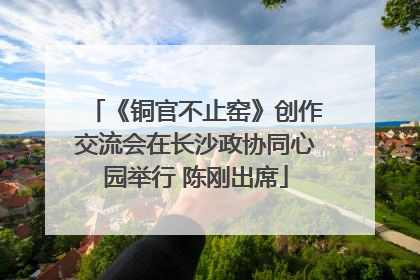 《铜官不止窑》创作交流会在长沙政协同心园举行 陈刚出席