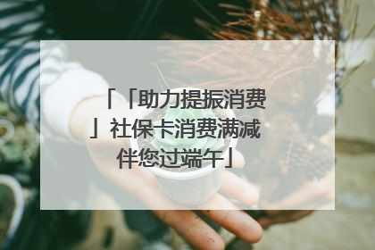 「助力提振消费」社保卡消费满减伴您过端午