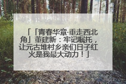 「青春华章·重走西北角」董建新：牢记嘱托，让元古堆村乡亲们日子红火是我最大动力！