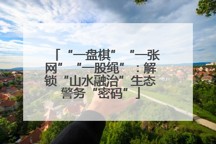 “一盘棋”“一张网”“一股绳”：解锁“山水融治”生态警务“密码”