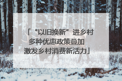 “以旧换新”进乡村 多种优惠政策叠加 激发乡村消费新活力