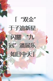 “双金”于子迪新星闪耀 “九冠”潘展乐如日中天