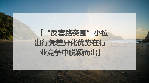 “反套路突围”小拉出行凭差异化优势在行业竞争中脱颖而出