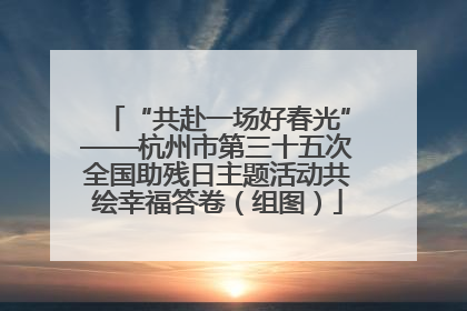 “共赴一场好春光”——杭州市第三十五次全国助残日主题活动共绘幸福答卷（组图）