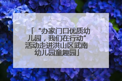 “办家门口优质幼儿园，我们在行动”活动走进洪山区武南幼儿园童趣园