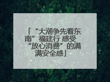 “大潮争先看东南”福建行 感受“放心消费”的满满安全感