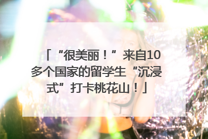 “很美丽！”来自10多个国家的留学生“沉浸式”打卡桃花山！