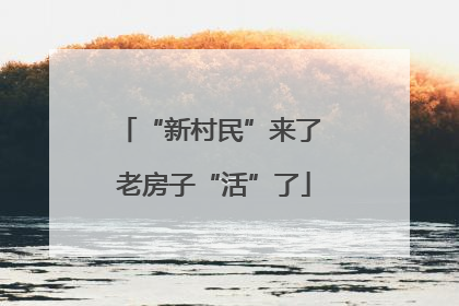 “新村民”来了 老房子“活”了