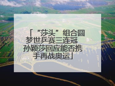“莎头”组合圆梦世乒赛三连冠 孙颖莎回应能否携手再战奥运
