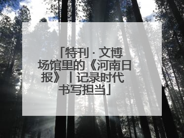特刊 · 文博场馆里的《河南日报》丨记录时代 书写担当
