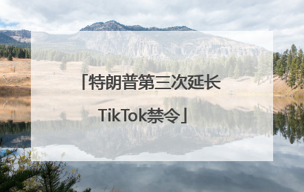 特朗普第三次延长TikTok禁令