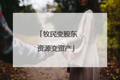 牧民变股东 资源变资产