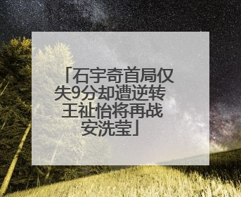 石宇奇首局仅失9分却遭逆转 王祉怡将再战安洗莹