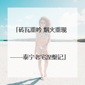 砖瓦重吟 烟火重现——泰宁老宅涅槃记