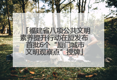 福建省八项公共文明素养提升行动在厦发布 首批6个“厦门城市文明观察点”授牌