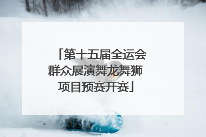第十五届全运会群众展演舞龙舞狮项目预赛开赛