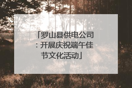 罗山县供电公司：开展庆祝端午佳节文化活动