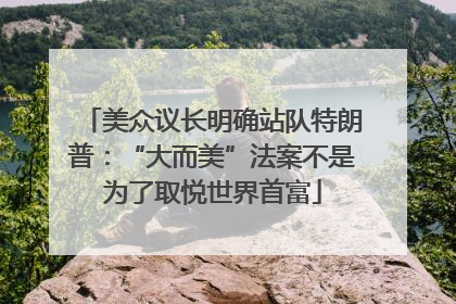 美众议长明确站队特朗普：“大而美”法案不是为了取悦世界首富