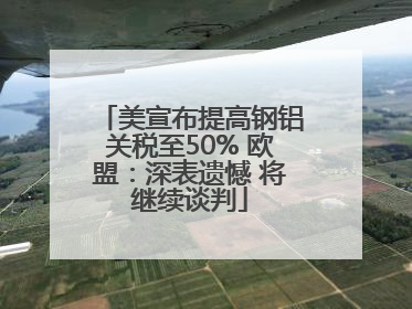 美宣布提高钢铝关税至50% 欧盟：深表遗憾 将继续谈判