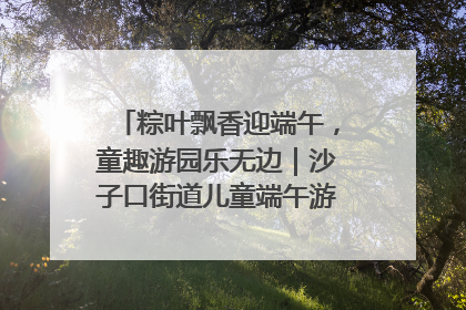 粽叶飘香迎端午，童趣游园乐无边｜沙子口街道儿童端午游园活动圆满落幕
