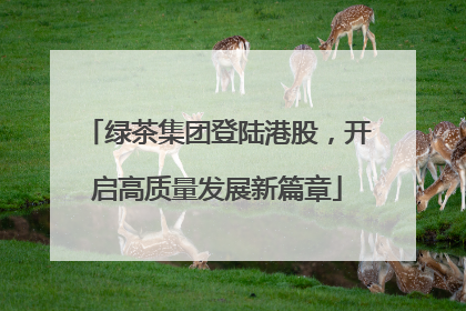 绿茶集团登陆港股，开启高质量发展新篇章