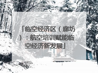 临空经济区（廊坊）：航空培训赋能临空经济新发展