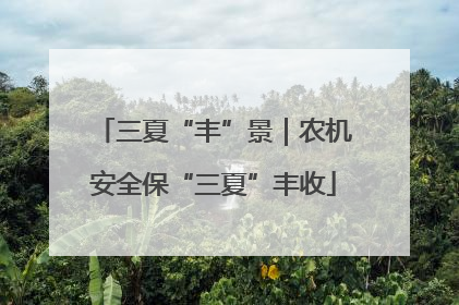 三夏“丰”景｜农机安全保“三夏”丰收