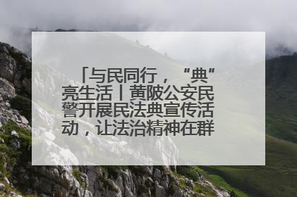 与民同行，“典”亮生活丨黄陂公安民警开展民法典宣传活动，让法治精神在群众心中落地生根