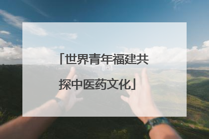 世界青年福建共探中医药文化