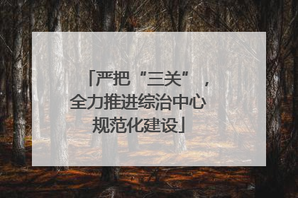 严把“三关”，全力推进综治中心规范化建设