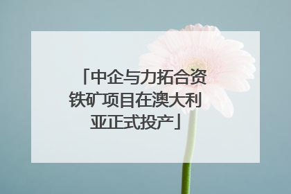 中企与力拓合资铁矿项目在澳大利亚正式投产