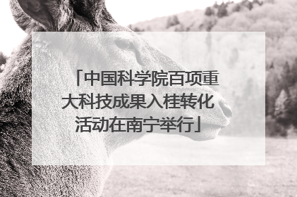 中国科学院百项重大科技成果入桂转化活动在南宁举行