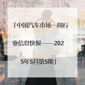 中国汽车市场一周行业信息快报——2025年5月第5期