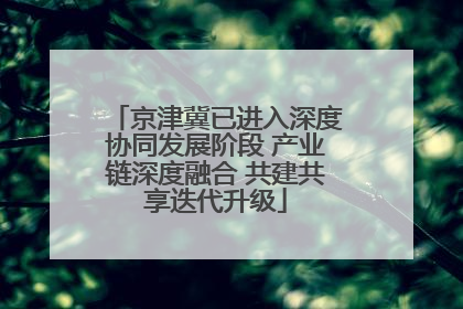 京津冀已进入深度协同发展阶段 产业链深度融合 共建共享迭代升级