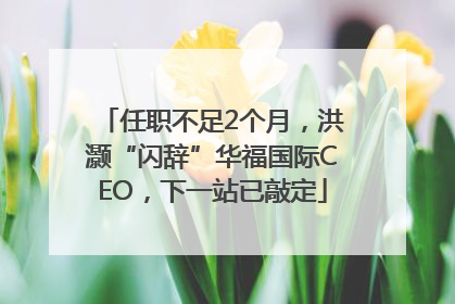任职不足2个月，洪灏“闪辞”华福国际CEO，下一站已敲定