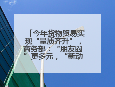 今年货物贸易实现“量质齐升”，商务部：“朋友圈”更多元，“新动能”加快集聚
