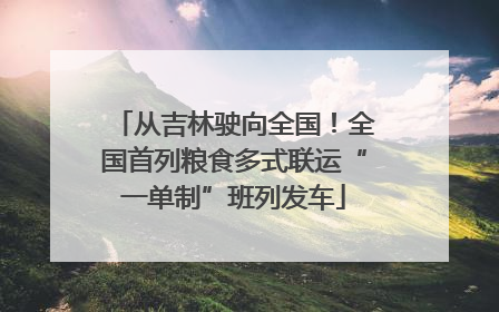 从吉林驶向全国！全国首列粮食多式联运“一单制”班列发车