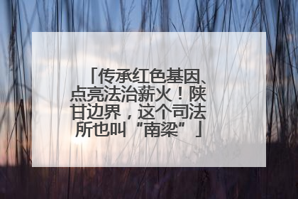 传承红色基因、点亮法治薪火！陕甘边界，这个司法所也叫“南梁”