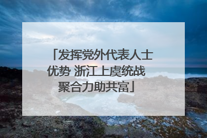 发挥党外代表人士优势 浙江上虞统战聚合力助共富