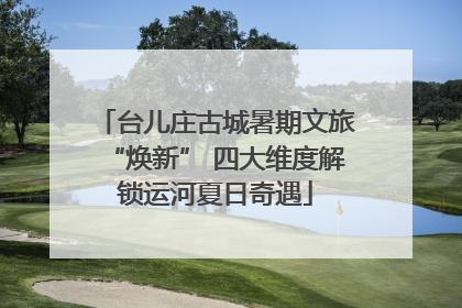 台儿庄古城暑期文旅“焕新” 四大维度解锁运河夏日奇遇