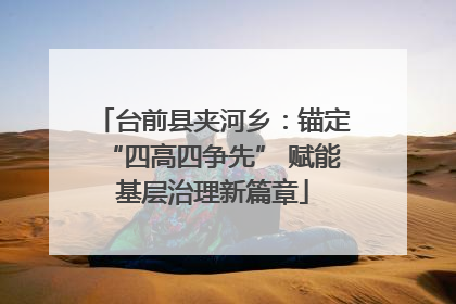 台前县夹河乡：锚定“四高四争先” 赋能基层治理新篇章