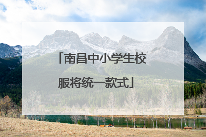 南昌中小学生校服将统一款式