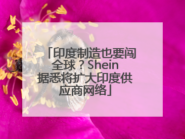 印度制造也要闯全球？Shein据悉将扩大印度供应商网络