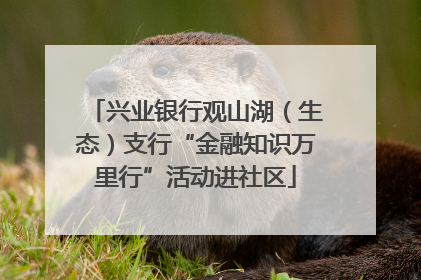 兴业银行观山湖（生态）支行“金融知识万里行”活动进社区