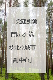 党建引领育匠才 筑梦北京城市副中心