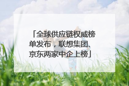 全球供应链权威榜单发布，联想集团、京东两家中企上榜