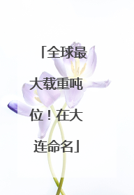全球最大载重吨位！在大连命名