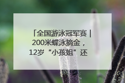 全国游泳冠军赛｜200米蝶泳摘金，12岁“小孩姐”还能制造多少惊喜？