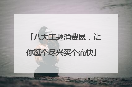 八大主题消费展，让你逛个尽兴买个痛快
