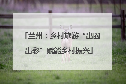 兰州：乡村旅游“出圈出彩”赋能乡村振兴